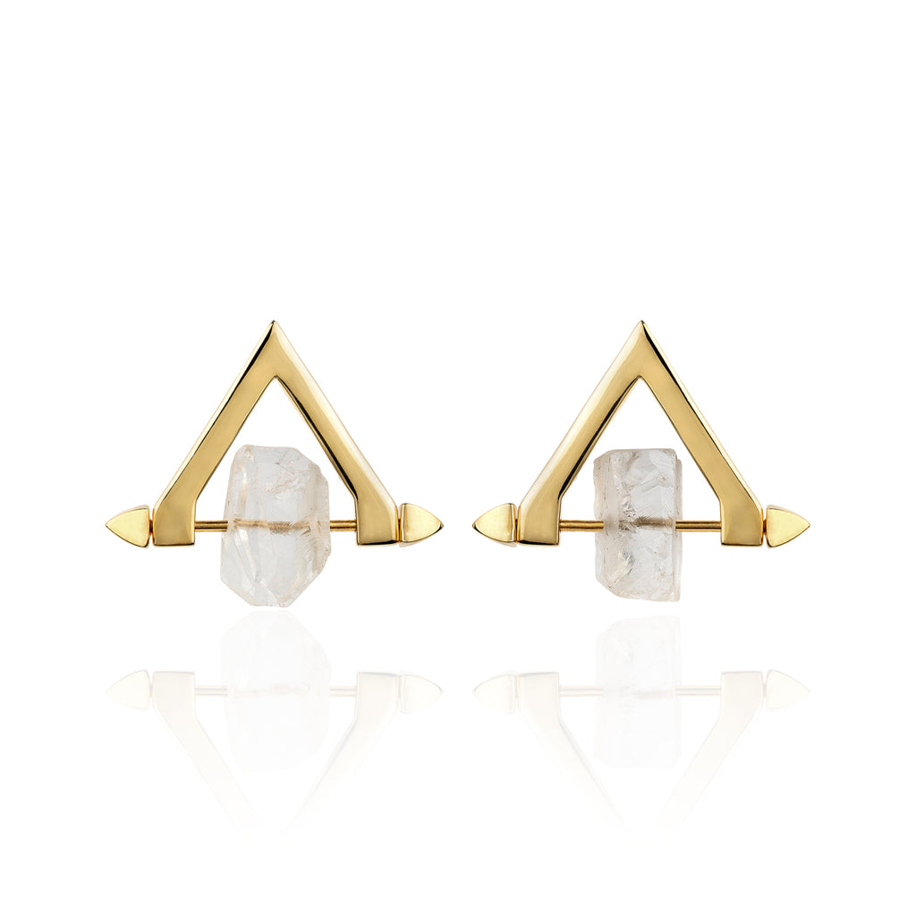 Be You, Gold Earrings (BUY GEMSTONES SEPARATELY)