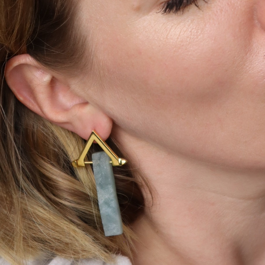 Be You, Gold Earrings (BUY GEMSTONES SEPARATELY)