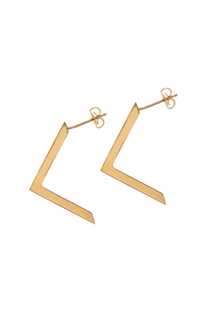 Boomerang, Gold Earrings