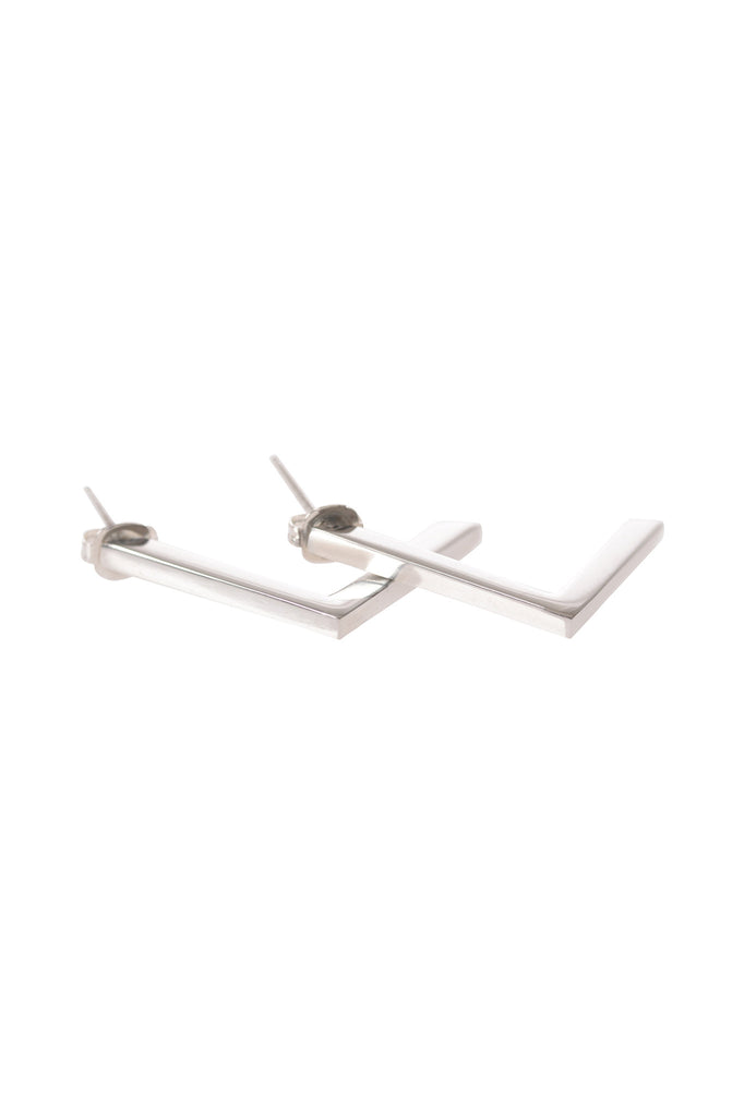 Boomerang, Silver Earrings
