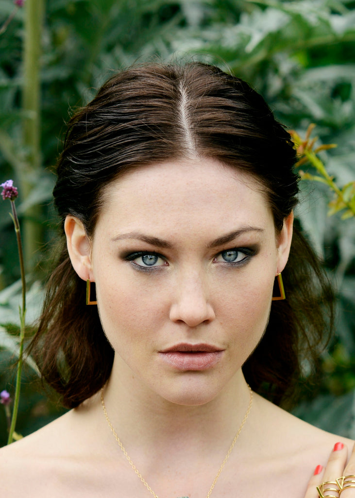 Boomerang, Gold Earrings