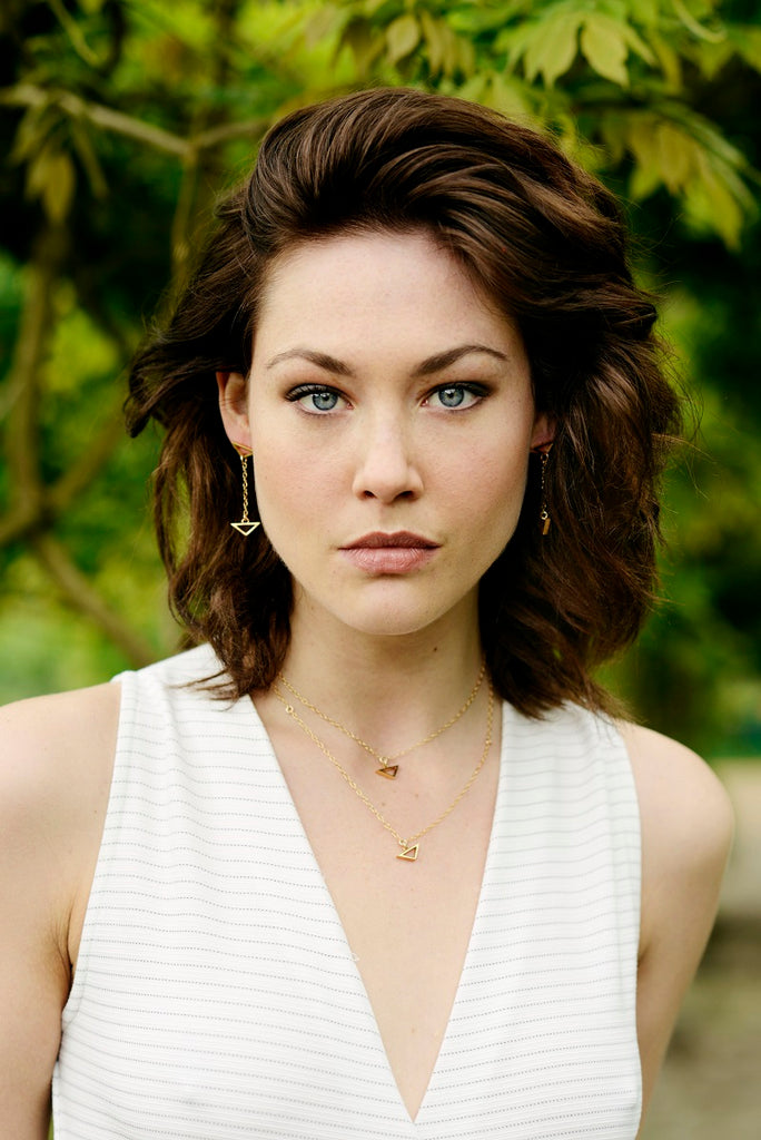 Hang Loose, Gold Drop Earrings