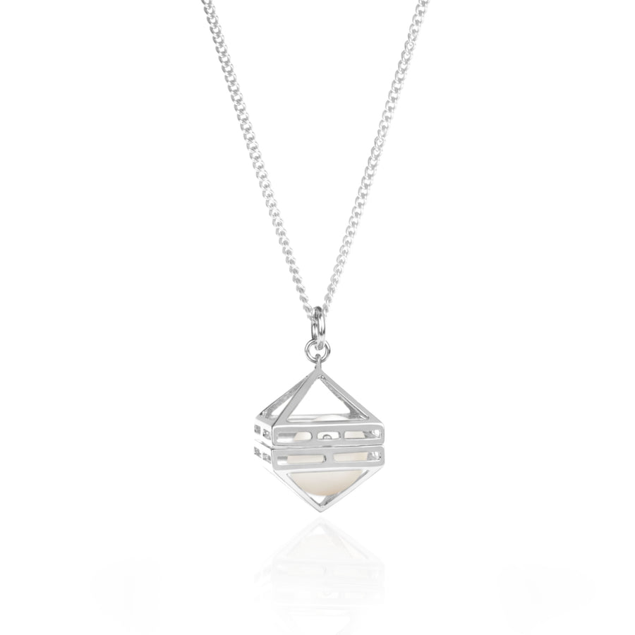 Beauty Within Pendant with Freshwater Pearl, Silver