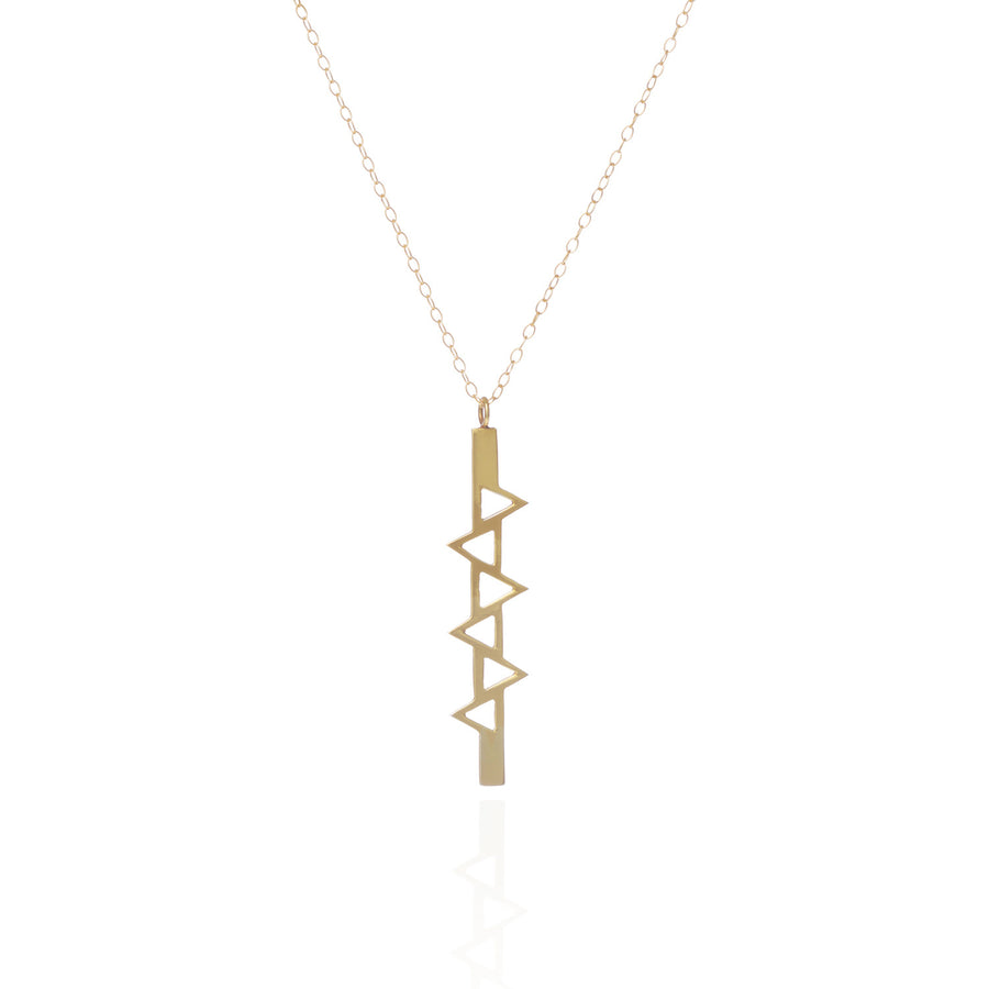 Ladder of Life, Long Gold Pendant