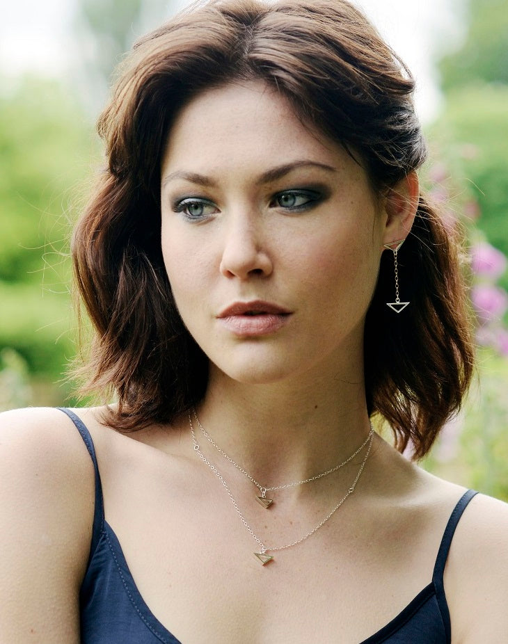 Hang Loose, Silver Drop Earrings